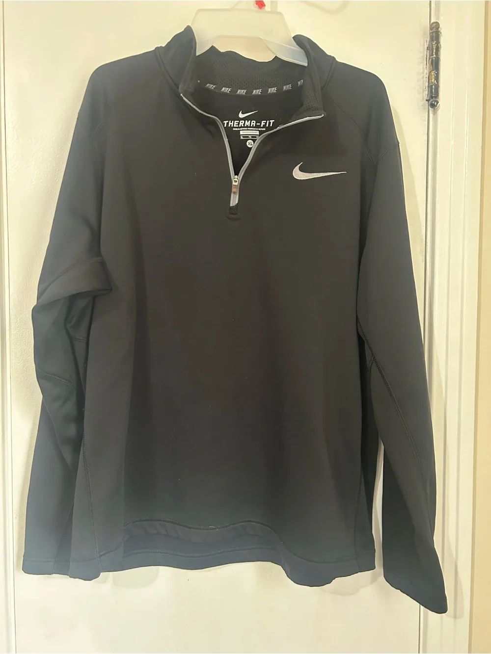 Nike Black Therma-Fit Quarter-Zip Performance Pullover